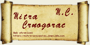 Mitra Crnogorac vizit kartica